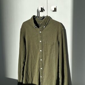 Club Monaco Forest Green Casual Button Down Shirt